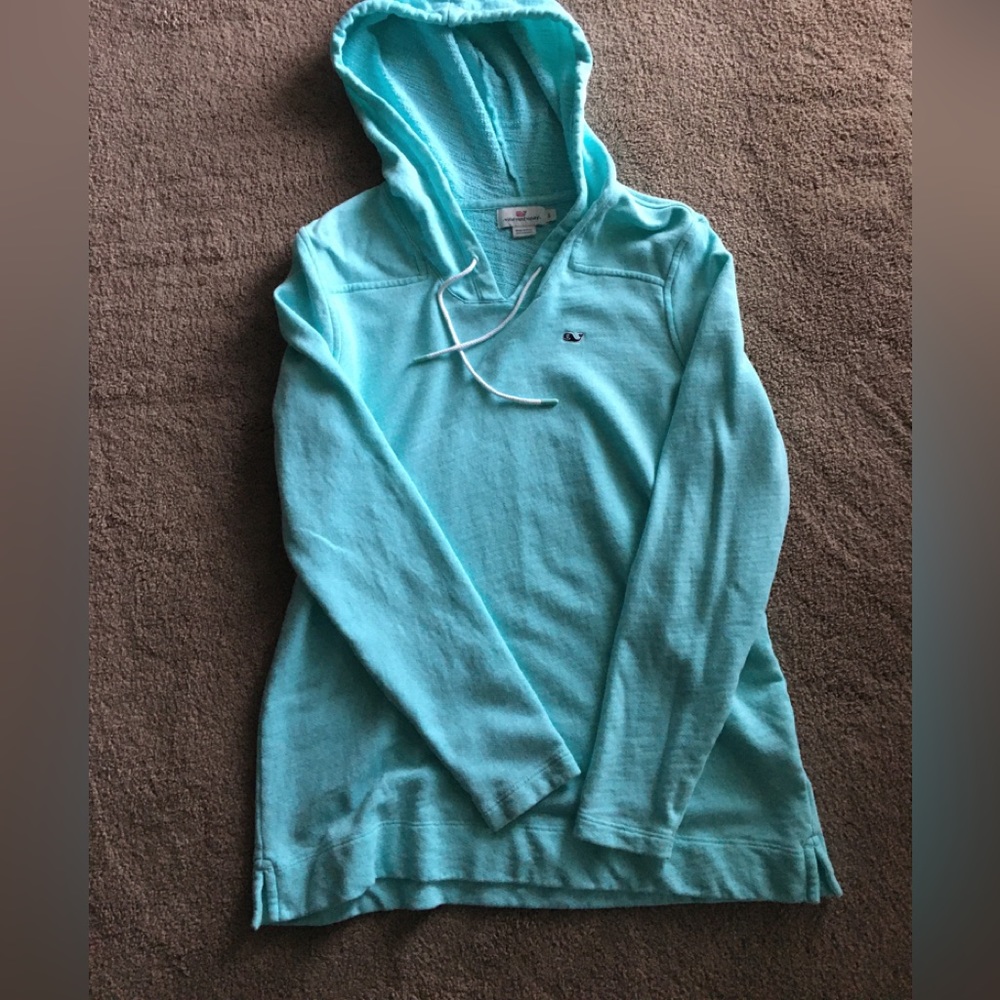 Vineyard Vines Sea Foam Green Lightweight hooded sweatshirt size Small